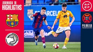 Resumen PrimeraFederación  FC Barcelona Atlètic 02 Unionistas de Salamanca  Jornada 18 Grupo 1 [upl. by Malita]