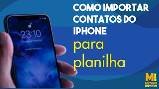 Como passar agenda do iphone para excel [upl. by Nellda]