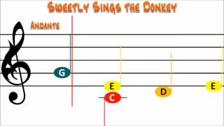 Sweetly Sings The Donkey for Boomwhackers® Andante [upl. by Sinnelg]