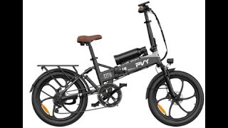 PVY Z20 MAX Electric Bike 750W Motor 36V 256Ah 2023inch Tires 25kmh Max Speed 200km EU9NL [upl. by Adnahsam279]