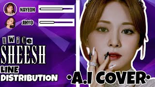 •AI COVER• TWICE  quotSHEESHquot LINE DISTRIBUTION [upl. by Etyam626]