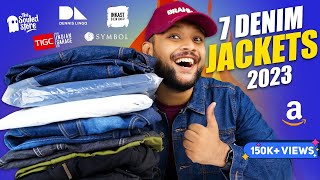 7 Best Stylish Jackets for Winter Men 🔥 Amazon Denim Jacket Haul Review 2024  ONE CHANCE [upl. by Prochoras]