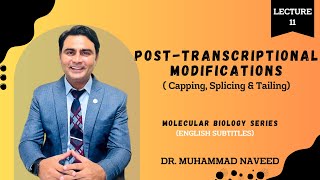 PostTranscriptional Modifications  Capping  Splicing  Tailing  Lecture 11  Dr Muhammad Naveed [upl. by Zertnom]