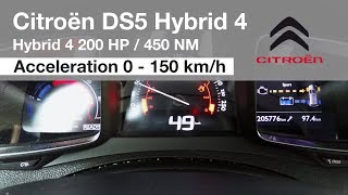 Citroën DS5 Hybrid 4 Acceleration 0  175 kmh and Fuel Consumption [upl. by Efrem953]