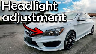 How to AdjustAlign Headlights Level on a Mercedes [upl. by Horwitz]