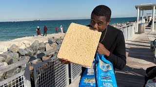 Food Eating Challenge I Tried The World’s Biggest Rice Krispies Treats… [upl. by Auos]