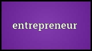 Entrepreneur Meaning [upl. by Kalle]