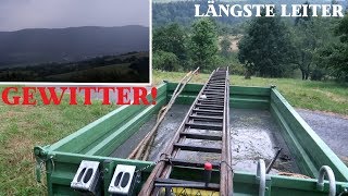 Die LÄNGSTE LEITER im GEWITTER auf die WIESE fahren  CASE IH 533  StreuobstVLOG 32 [upl. by Germayne64]