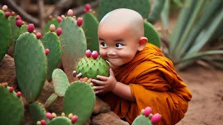 little monk so cute 10m🥰🥳💚🍃❤little cute monk trending cutebaby youtube funny [upl. by Aihseket148]