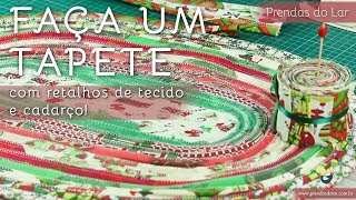 FAÇA TAPETES com retalhos de tecidos e cadarço [upl. by Moll47]