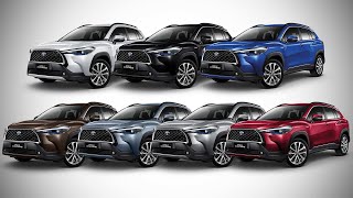 2021 Toyota Corolla Cross  All Colour Options  Images  AUTOBICS [upl. by Natsud]