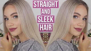 HOW TO GET STRAIGHT amp SLEEK HAIR  Ft ghd Platinum Styler [upl. by Kakalina723]