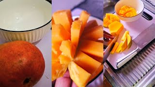 HOW TO CUBE A MANGO AND GET MANGO SLICES [upl. by Sorcha]