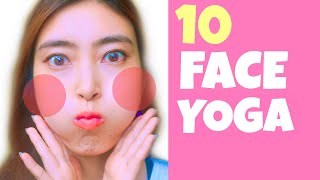 10 Face Yoga Exercises You Must Do Each Morning  Lift Up Your Cheeks Droopy Mouth Corners Jowls [upl. by Eirollam]