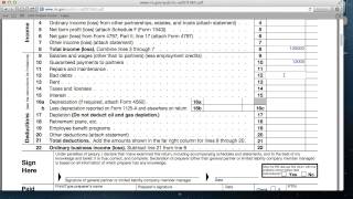 How to Fill Out Form 1065 for Partnership Tax Return [upl. by Eslehc]