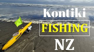 Kontiki Fishing Karioitahi Beach with Powertiki Auto Nav [upl. by Anailuj]