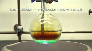 Reaction of copper with nitric acid [upl. by Nosdivad17]