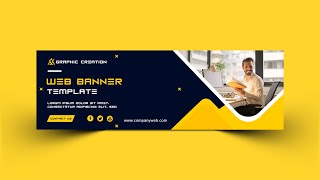 Professional Website Banner Design  Adobe Photoshop Tutorial [upl. by Norok82]