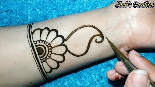 Full hand Shaded Arabic Mehndi Design  Simple Easy Mehendi Design 2019  Shaded Arabic Mehandi [upl. by Bobbette122]