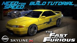 Need for Speed 2015  The Fast amp The Furious Leons Nissan Skyline Build Tutorial  How To Make [upl. by Annoid]