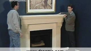 less than 1 hour installation Three Piece Dracme Cast Stone Fireplace Mantel 18779908635 [upl. by Readus]