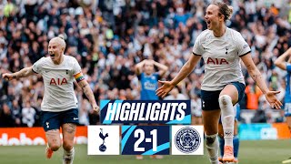 SPURS REACH FA CUP FINAL  TOTTENHAM HOTSPUR 21 LEICESTER CITY  WOMENS FA CUP HIGHLIGHTS [upl. by Elatia]