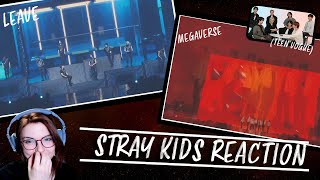 REACTION to Stray Kids Leave amp Megaverse Live Stages Compliment Battle [upl. by Yslek]