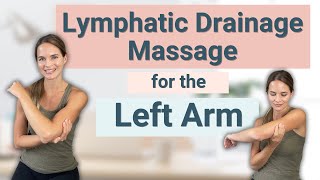 Left Arm Lymphedema Massage Full Manual Lymphatic Drainage Massage By a Lymphedema Therapist [upl. by Theodosia64]