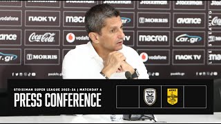 Press Conference PAOK FC Vs Aris FC – Live PAOK TV [upl. by Htepsle318]