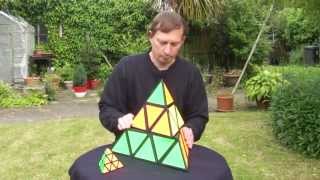 WORLD RECORD Largest Pyraminx by Tony Fisher Rubiks Cube type puzzle [upl. by Bravin]