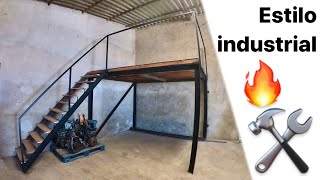 Altillo o entreplanta de estilo industrial  DIY industrial style mezzanine [upl. by Kcinimod975]