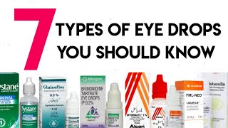 7 Different Types of Eye Drops and their Uses  Eye Care Medicine  Red Eyes Itching Eye Cleaning [upl. by Hannahs]