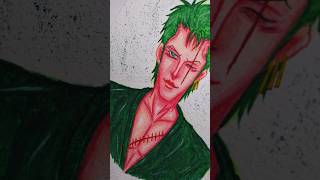 Roronoa Zoro Skin colouring process onepiece fanart zoro [upl. by Ayra736]