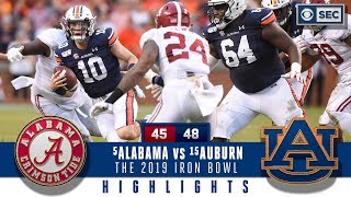 5 Alabama vs 15 Auburn Highlights Bama suffers HUGE loss in a wild 2019 Iron Bowl  CBS Sports [upl. by Herzen842]