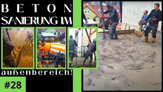 Betonsanierung Außenbereich  Einliegerwohnung im Keller BauVlog 28 [upl. by Animlehliw72]