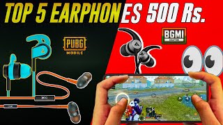 Top 5 Earphones for gaming😱 Best gaming earphone under 500  Gaming earphone for Pubg amp bgmi [upl. by Keffer361]