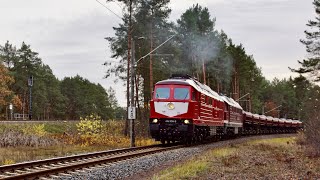 232 359 und 232 601 in Doppeltraktion ziehen schweren 2500t Schotterzug [upl. by Aninay]