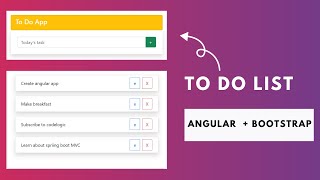 To Do List in Angular  Angular tutorial [upl. by Rawdon]