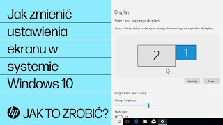Jak zmienić ustawienia ekranu w systemie Windows 10  HP Support [upl. by Nevs]
