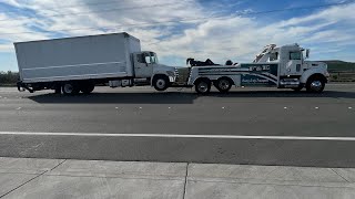 Towing a Hino box truck [upl. by Anattar]