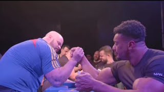 Sabin Badulescu Slayer of Levan Saghinashvili amp Larry Wheels Armwrestling practice [upl. by Natasha]