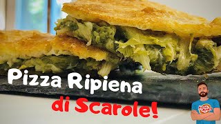 FACCIO LA PIZZA RIPIENA DI SCAROLA CON MAMMA Ricetta Completa [upl. by Aysan430]