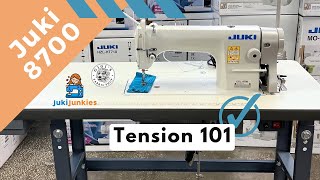 How To Set Tension On The Juki DDL 87005500 Industrial Perfect Tension [upl. by Ferriter63]