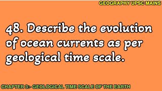 348 Evolution of Ocean Currents in Geological Time  A Detailed Study [upl. by Ieso]