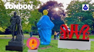 London Autumn Walk 🇬🇧 The Regents Park FRIEZE Sculpture 2022  London Walking Tour  4K HDR Walk [upl. by Joceline]