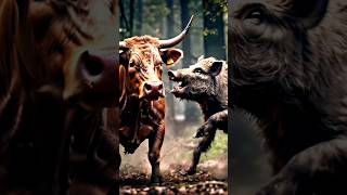 pig vs cow who is win  ai video [upl. by Augustin]