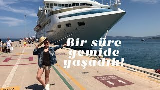 Bir süre gemide yaşadık Cruise Gemisi ile Yunan Adaları Turu 🚢 ⚓️ [upl. by Panthea]