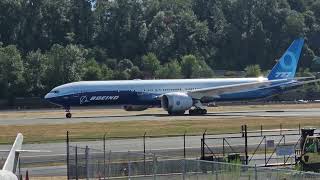 777X takeoff at Boeing Field ThunderHaus [upl. by Nerual]