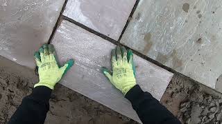 How to lay a sandstone patio Part 2 [upl. by Kraus]