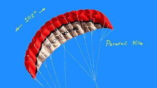 Parafoil Kite 102 inches 25 m of wing span  great fun [upl. by Franny19]